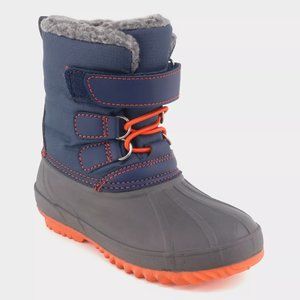 Toddler Boys' Size 4 Navy Blue Bastien Winter Boots Insulated Water proof